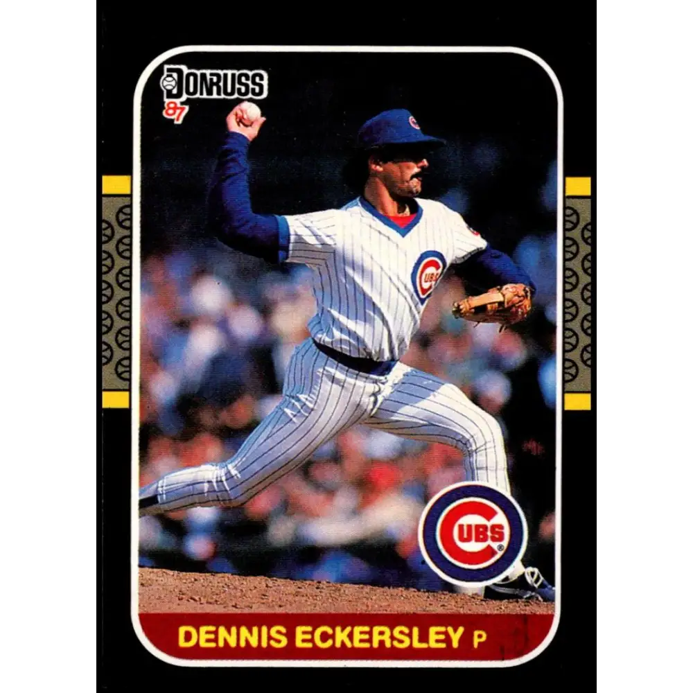 1987 Donruss #365 Dennis Eckersley EX Excellent Chicago Cubs Baseball Card  Image 1