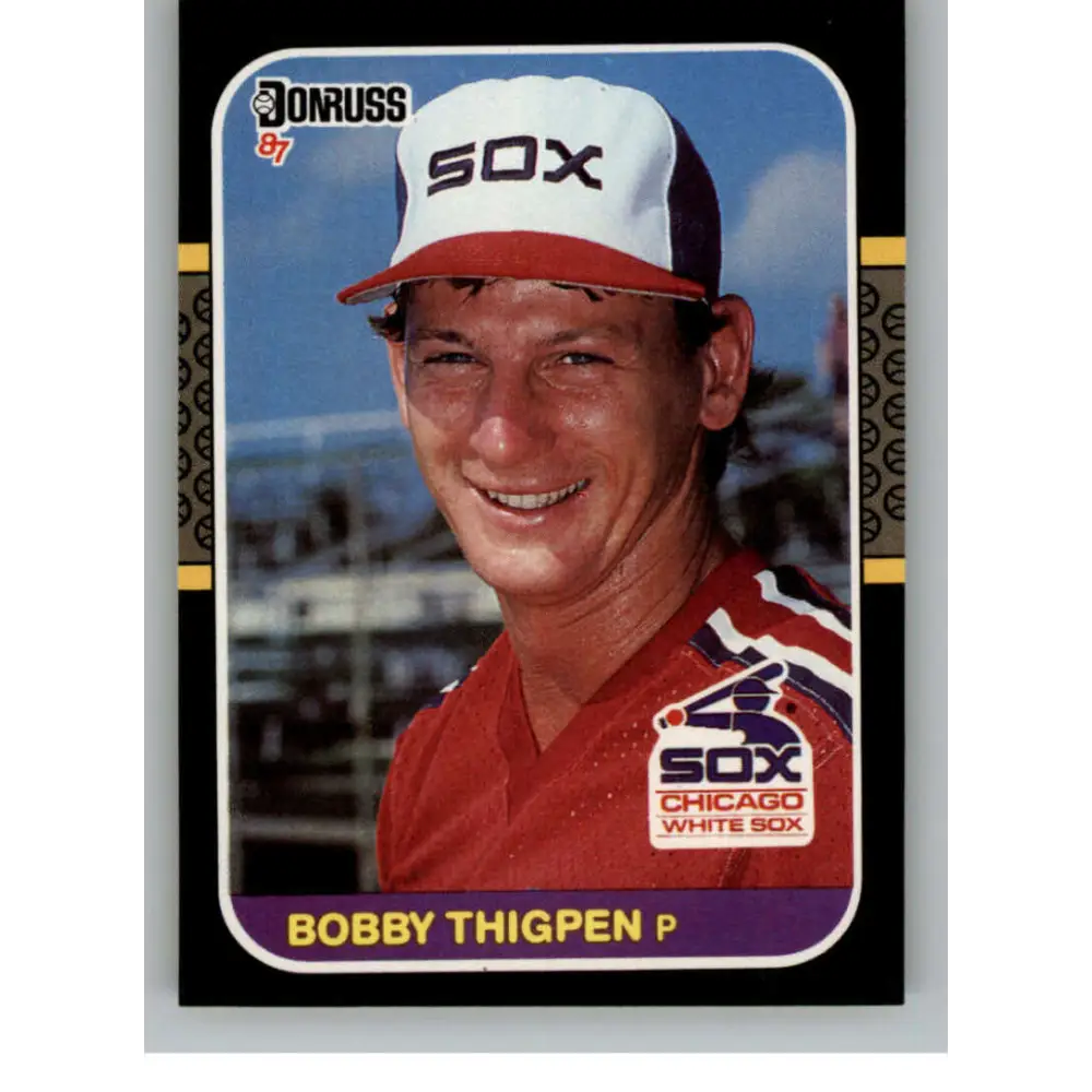 1987 Donruss #370 Bobby Thigpen EX Excellent RC Rookie Chicago White Sox Baseball Card  Image 1