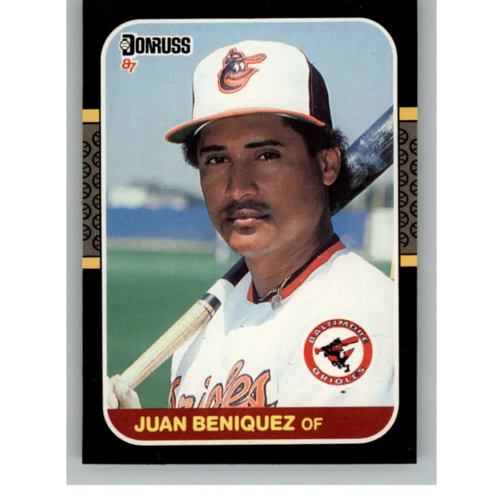 1987 Donruss #371 Juan Beniquez EX Excellent Baltimore Orioles Baseball Card  Image 1