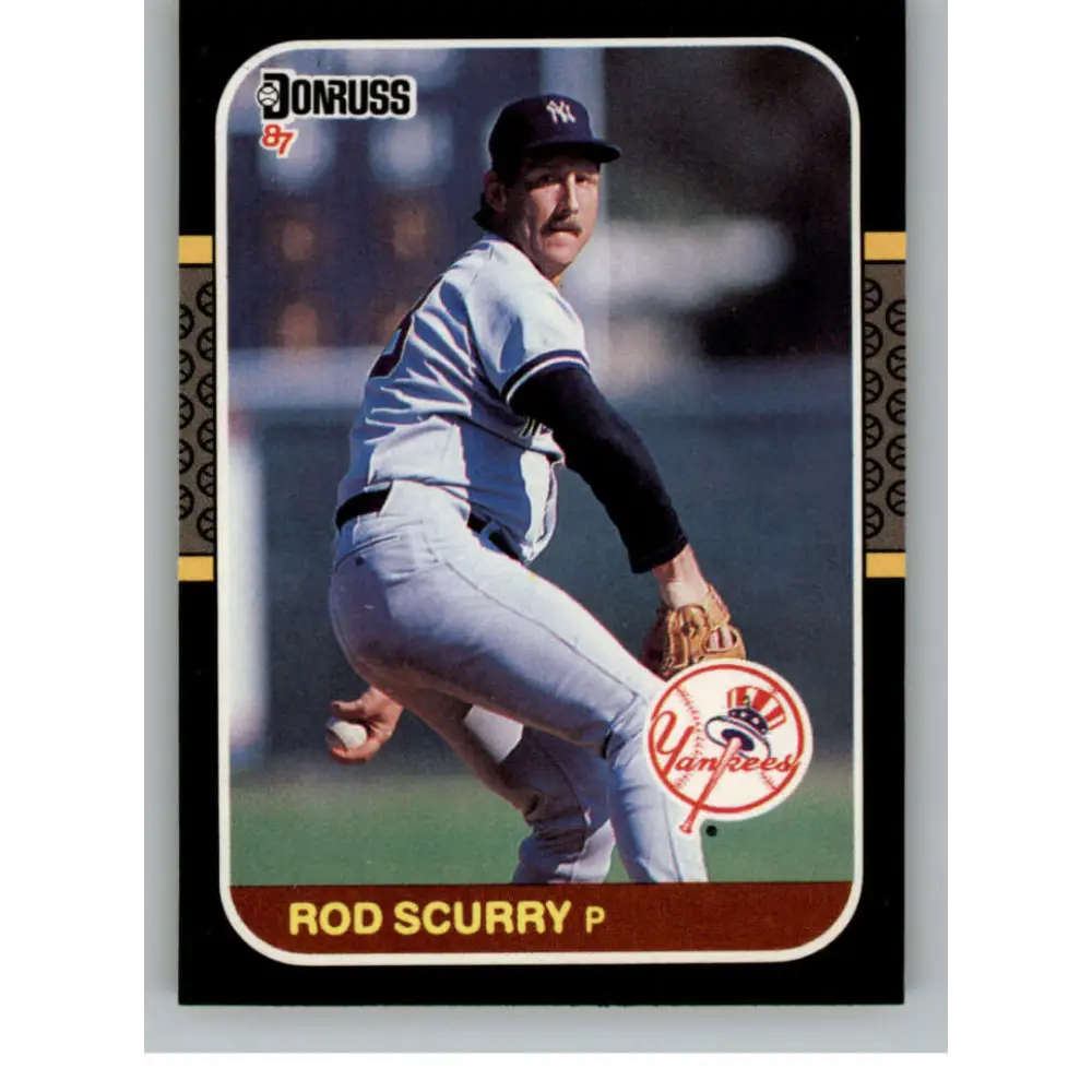 1987 Donruss #374 Rod Scurry EX Excellent New York Yankees Baseball Card  Image 1