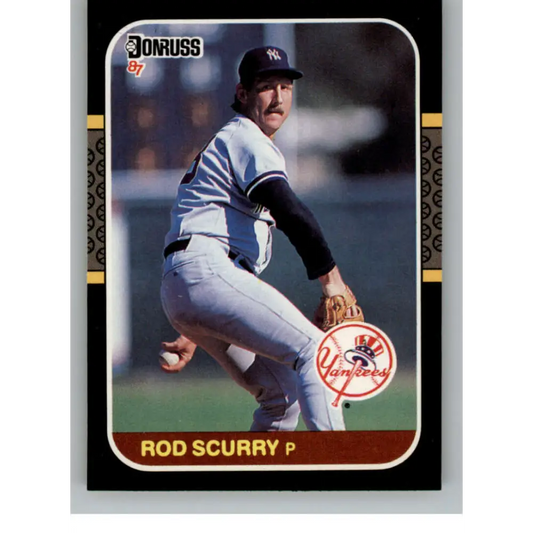 1987 Donruss #374 Rod Scurry EX Excellent New York Yankees Baseball Card  Image 1