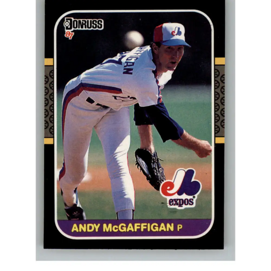 1987 Donruss #380 Andy McGaffigan EX Excellent Montreal Expos Baseball Card  Image 1