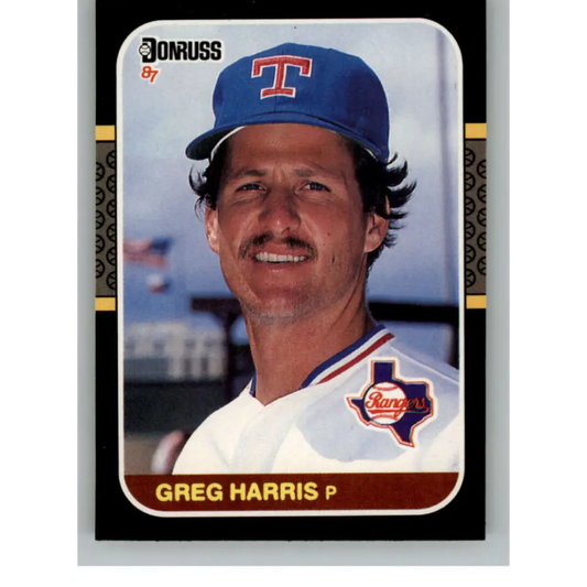 1987 Donruss #382 Greg Harris EX Excellent Texas Rangers Baseball Card  Image 1