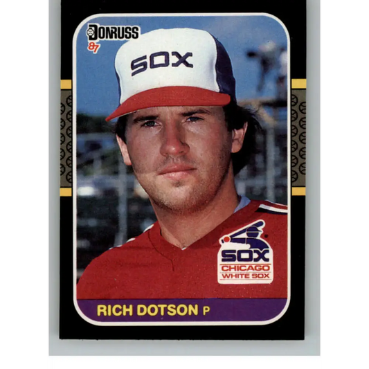 1987 Donruss #383 Richard Dotson EX Excellent Chicago White Sox Baseball Card  Image 1