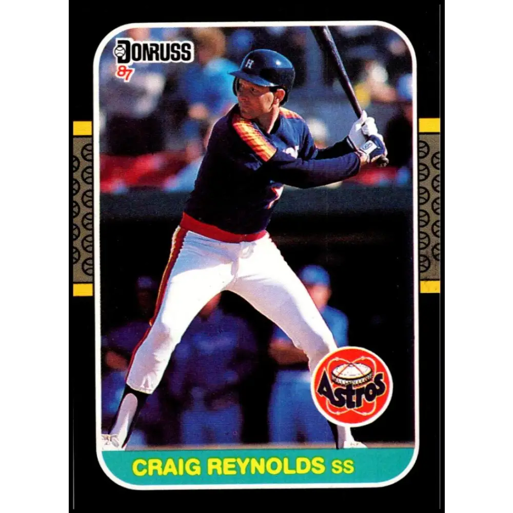 1987 Donruss #384 Craig Reynolds EX Excellent Houston Astros Baseball Card  Image 1