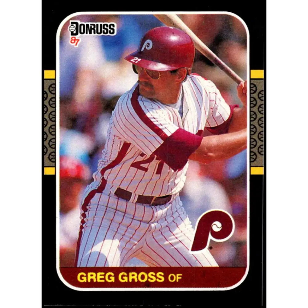 1987 Donruss #385 Greg Gross EX Excellent Philadelphia Phillies Baseball Card  Image 1