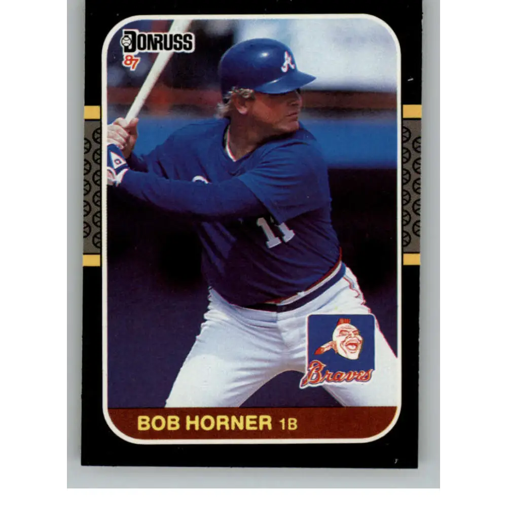 1987 Donruss #389 Bob Horner EX Excellent Atlanta Braves Baseball Card  Image 1