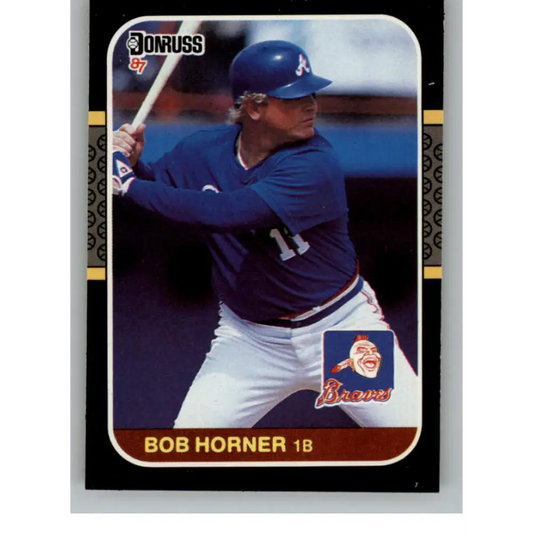 1987 Donruss #389 Bob Horner EX Excellent Atlanta Braves Baseball Card  Image 1