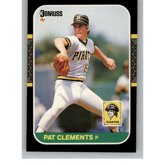 1987 Donruss #390 Pat Clements EX Excellent Pittsburgh Pirates Baseball Card  Image 1