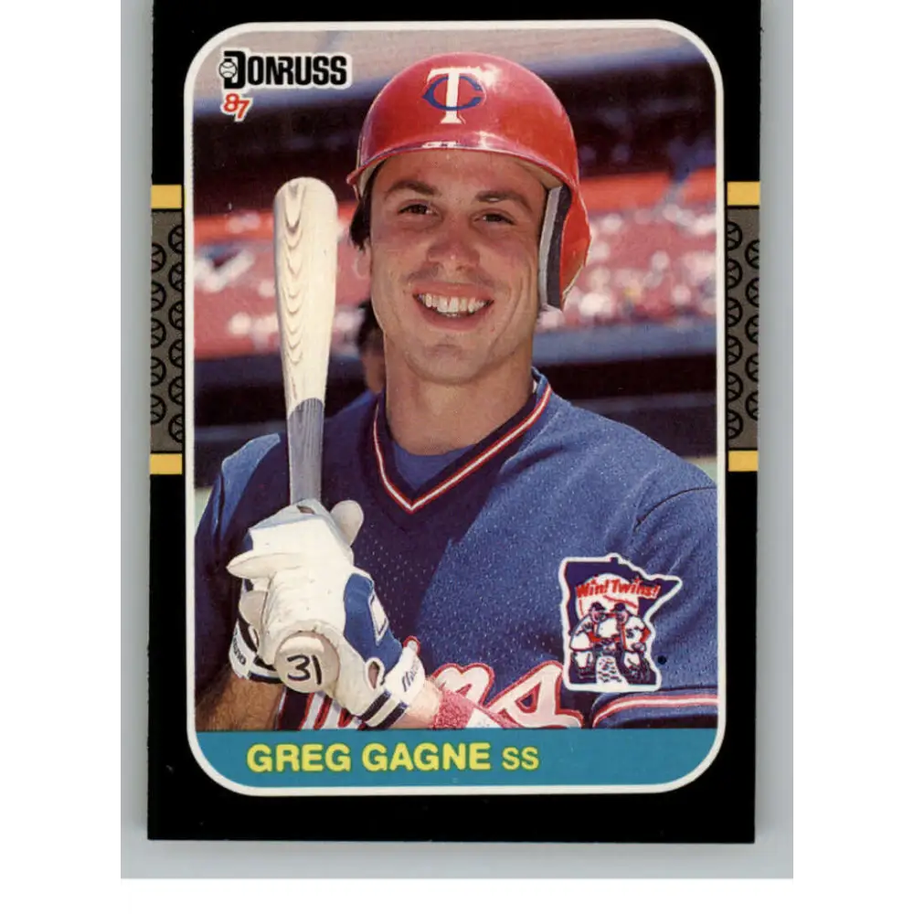 1987 Donruss #395 Greg Gagne EX Excellent Minnesota Twins Baseball Card  Image 1