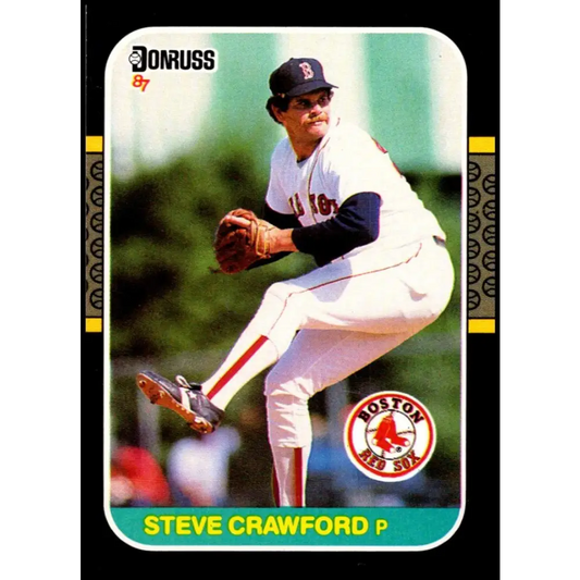 1987 Donruss #399 Steve Crawford EX Excellent Boston Red Sox Baseball Card  Image 1