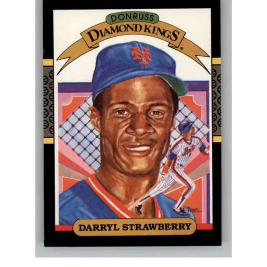 1987 Donruss #4 Darryl Strawberry EX Excellent New York Mets Baseball Card  Image 1