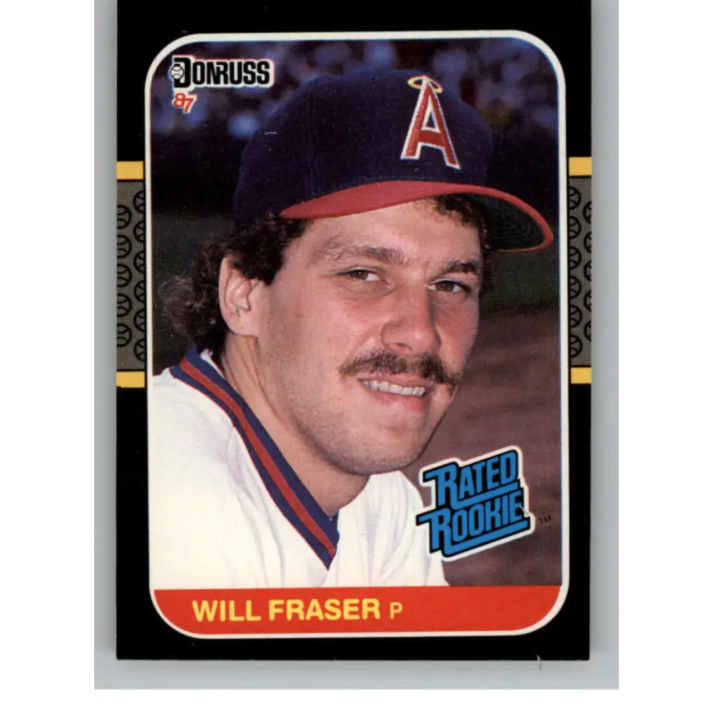 1987 Donruss #40 Willie Fraser EX Excellent RC Rookie California Angels Baseball Card  Image 1