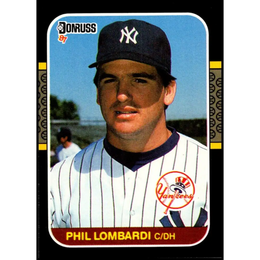 1987 Donruss #401 Phil Lombardi EX Excellent RC Rookie New York Yankees Baseball Card  Image 1