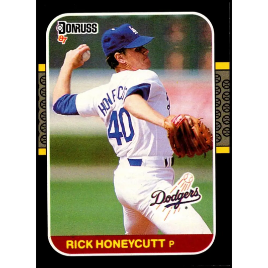 1987 Donruss #402 Rick Honeycutt EX Excellent Los Angeles Dodgers Baseball Card  Image 1