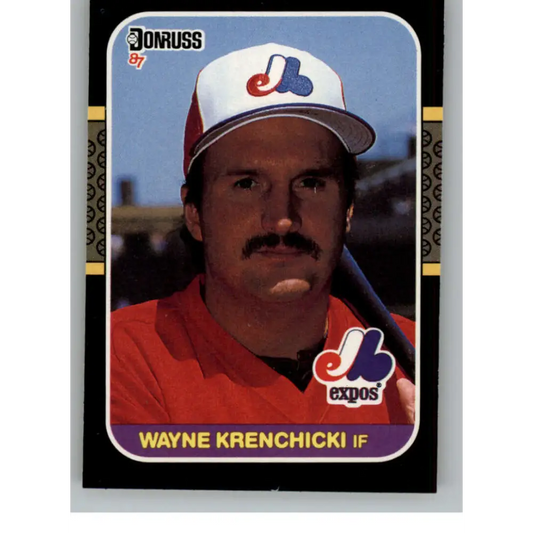 1987 Donruss #406 Wayne Krenchicki EX Excellent Montreal Expos Baseball Card  Image 1