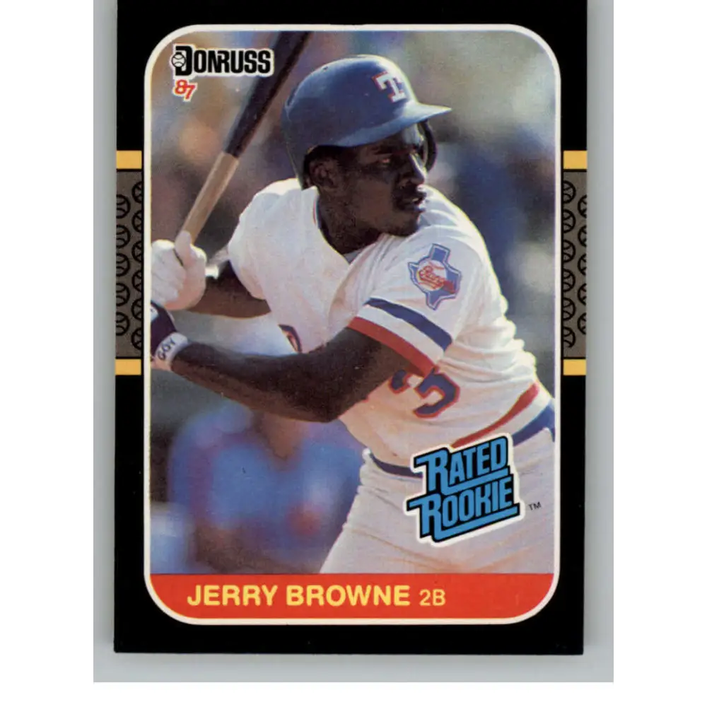 1987 Donruss #41 Jerry Browne EX Excellent RC Rookie Texas Rangers Baseball Card  Image 1