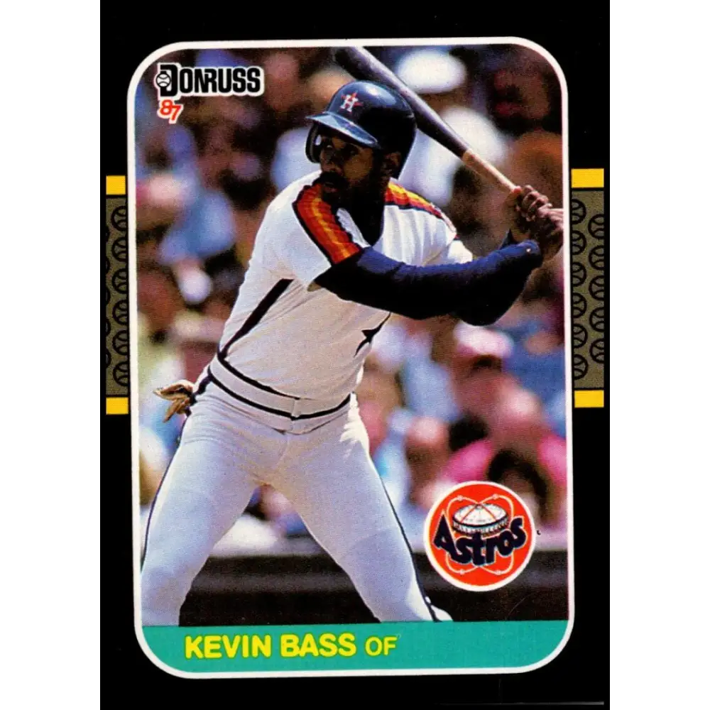 1987 Donruss #410 Kevin Bass EX Excellent Houston Astros Baseball Card  Image 1