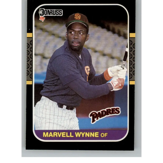 1987 Donruss #411 Marvell Wynne EX Excellent San Diego Padres Baseball Card  Image 1