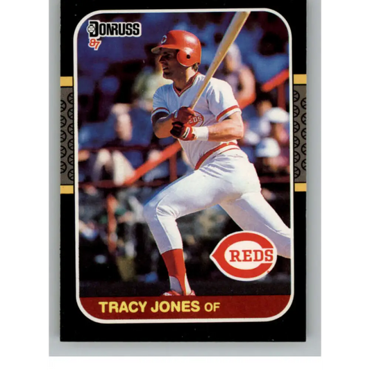 1987 Donruss #413 Tracy Jones EX Excellent RC Rookie Cincinnati Reds Baseball Card  Image 1