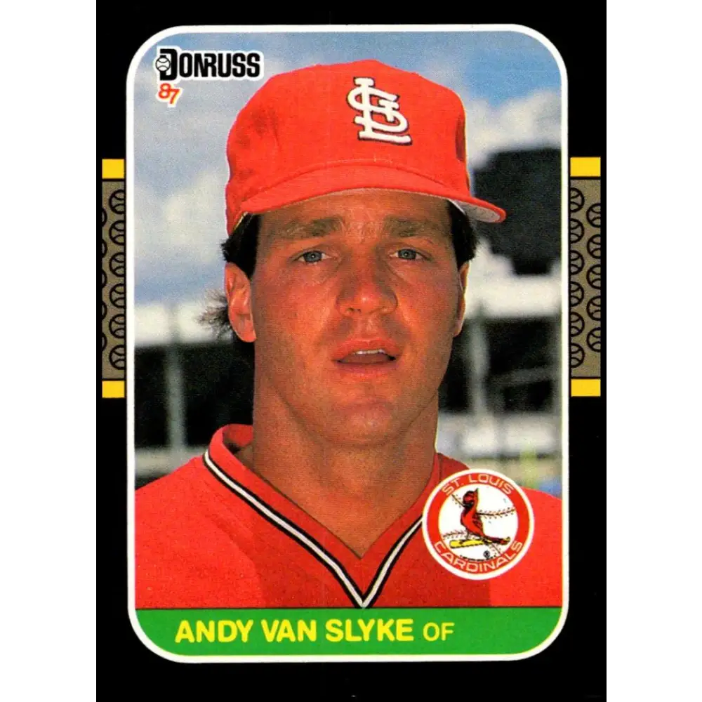 1987 Donruss #417 Andy Van Slyke EX Excellent St. Louis Cardinals Baseball Card  Image 1