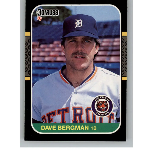 1987 Donruss #420 Dave Bergman EX Excellent Detroit Tigers Baseball Card  Image 1