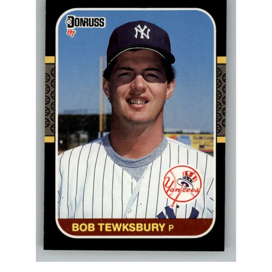 1987 Donruss #422 Bob Tewksbury EX Excellent RC Rookie New York Yankees Baseball Card  Image 1