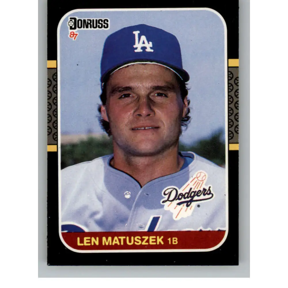 1987 Donruss #423 Len Matuszek EX Excellent Los Angeles Dodgers Baseball Card  Image 1