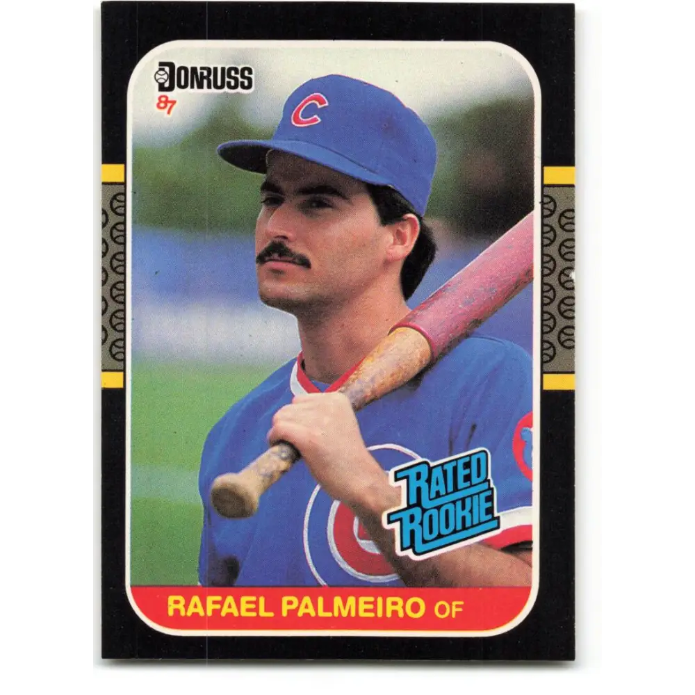 1987 Donruss #43 Rafael Palmeiro EX Excellent RC Rookie Chicago Cubs Baseball Card  Image 1