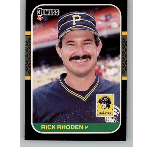 1987 Donruss #435 Rick Rhoden EX Excellent Pittsburgh Pirates Baseball Card  Image 1