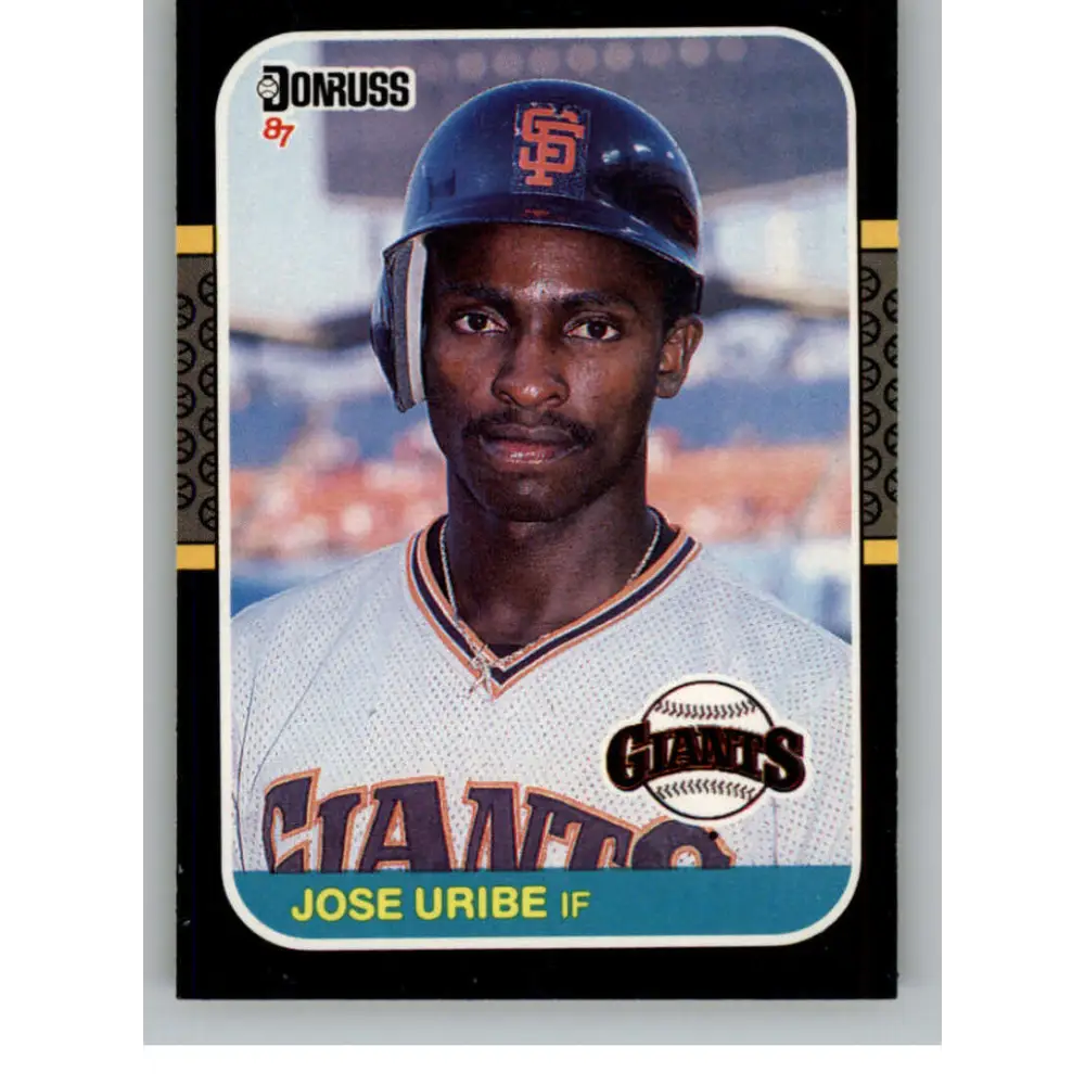 1987 Donruss #436 Jose Uribe EX Excellent San Francisco Giants Baseball Card  Image 1