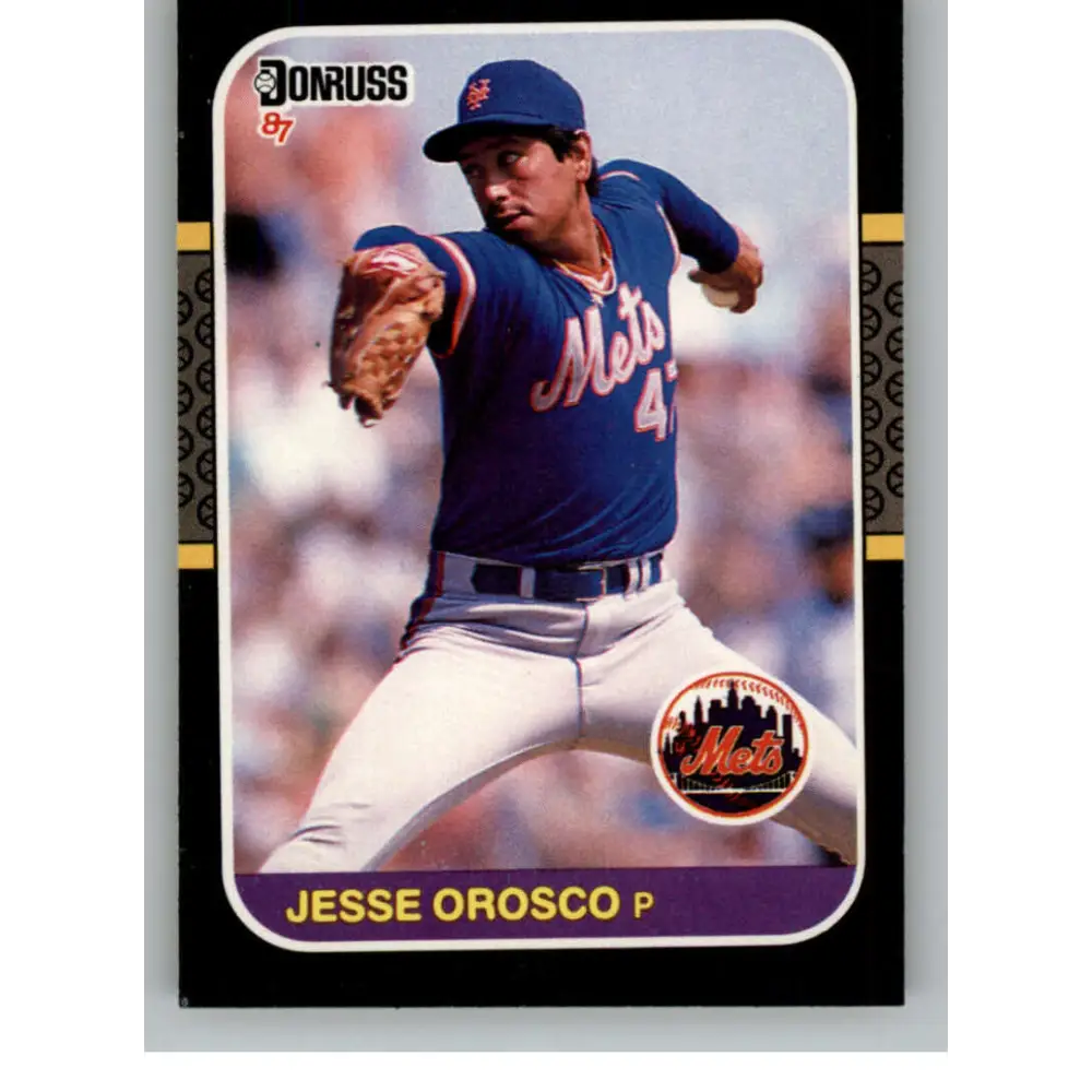 1987 Donruss #439 Jesse Orosco EX Excellent New York Mets Baseball Card  Image 1