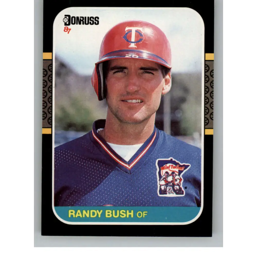 1987 Donruss #441 Randy Bush EX Minnesota Twins Baseball Card Image 1