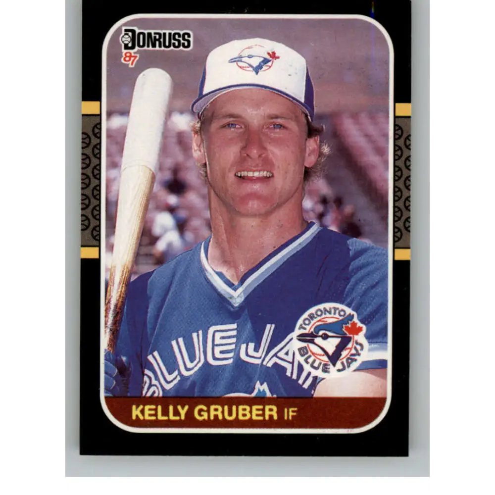 1987 Donruss #444 Kelly Gruber EX Excellent Toronto Blue Jays Baseball Card  Image 1