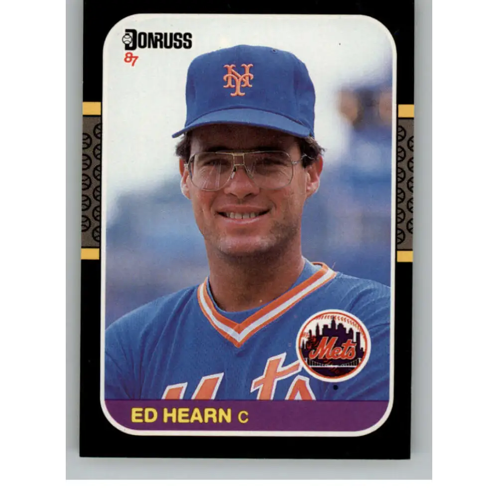 1987 Donruss #446 Ed Hearn EX Excellent RC Rookie New York Mets Baseball Card  Image 1