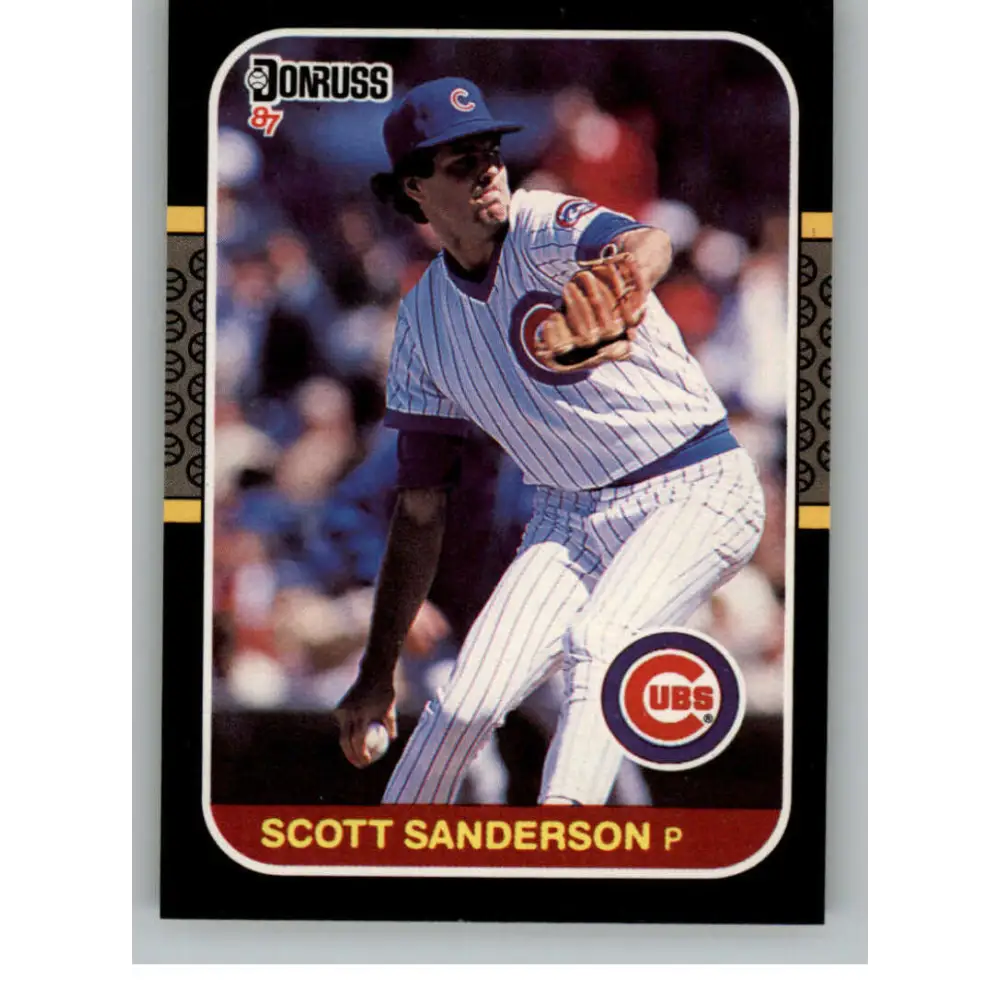 1987 Donruss #447 Scott Sanderson EX Excellent Chicago Cubs Baseball Card  Image 1