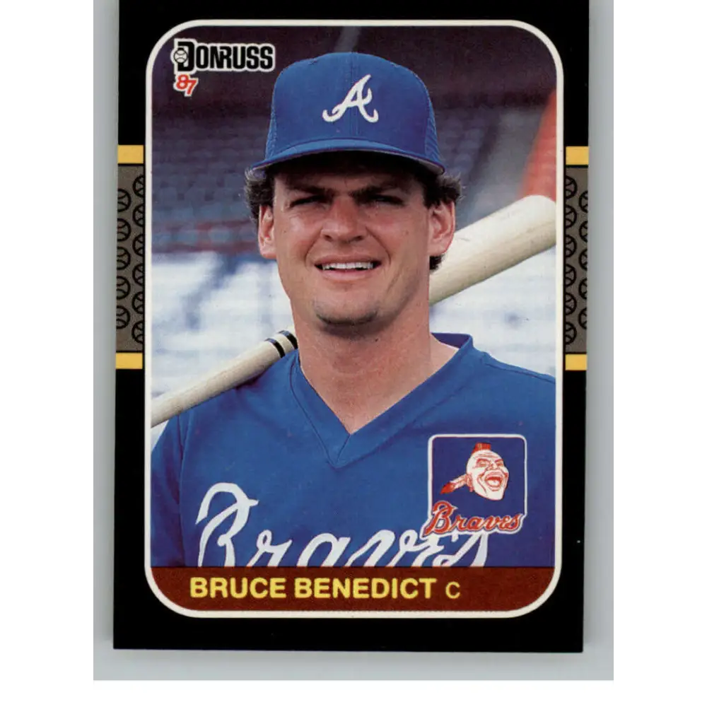 1987 Donruss #448 Bruce Benedict EX Excellent Atlanta Braves Baseball Card  Image 1