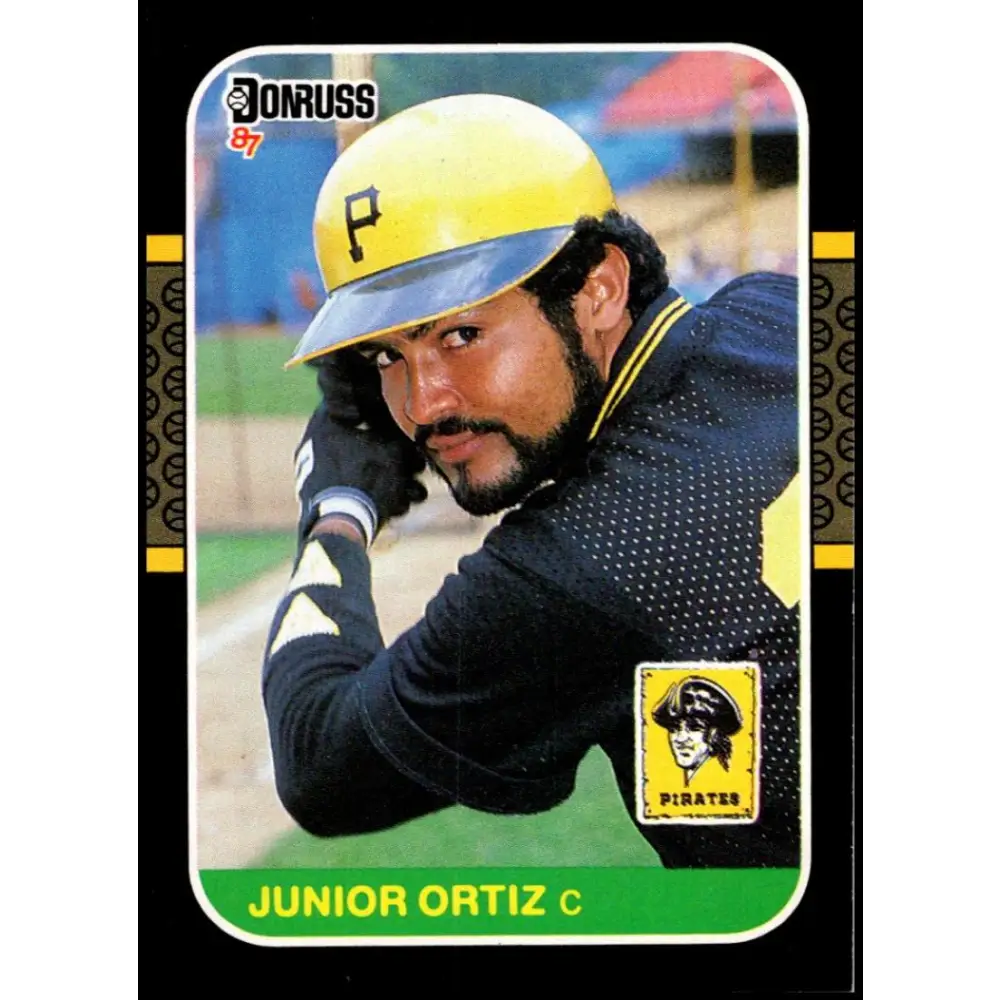 1987 Donruss #449 Junior Ortiz EX Excellent Pittsburgh Pirates Baseball Card  Image 1