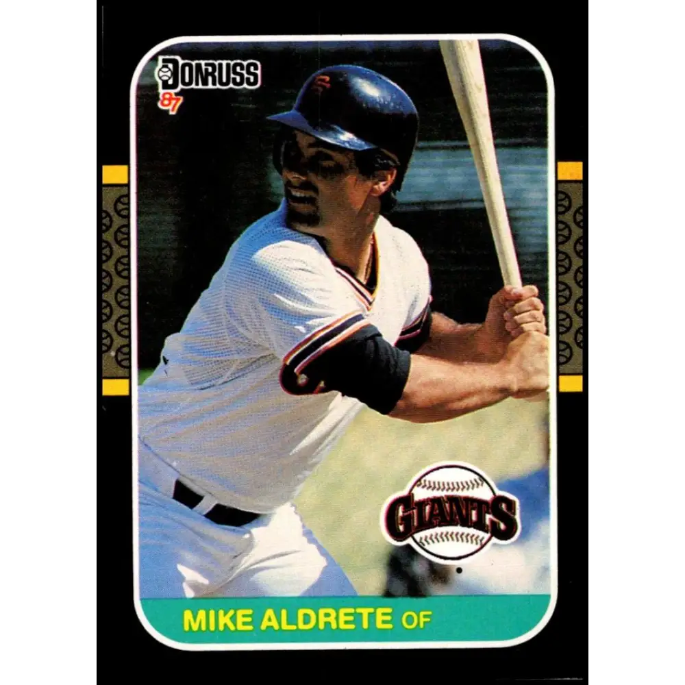 1987 Donruss #450 Mike Aldrete EX Excellent RC Rookie San Francisco Giants Baseball Card  Image 1