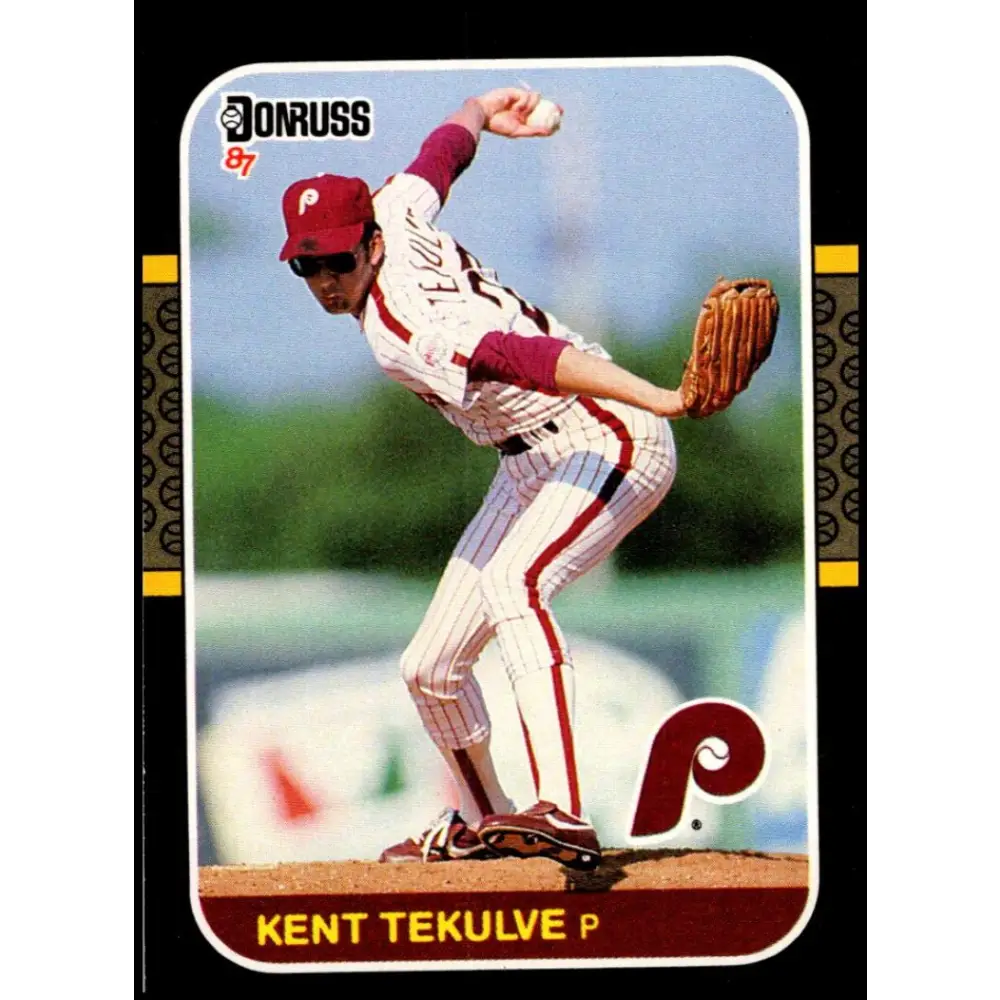 1987 Donruss #453 Kent Tekulve EX Excellent Philadelphia Phillies Baseball Card  Image 1