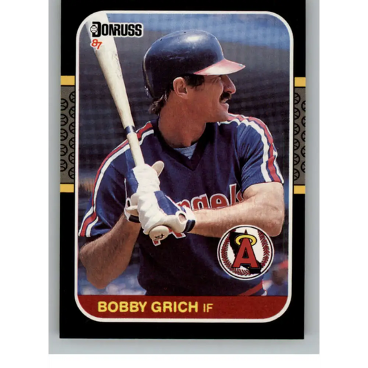 1987 Donruss #456 Bobby Grich EX Excellent California Angels Baseball Card  Image 1