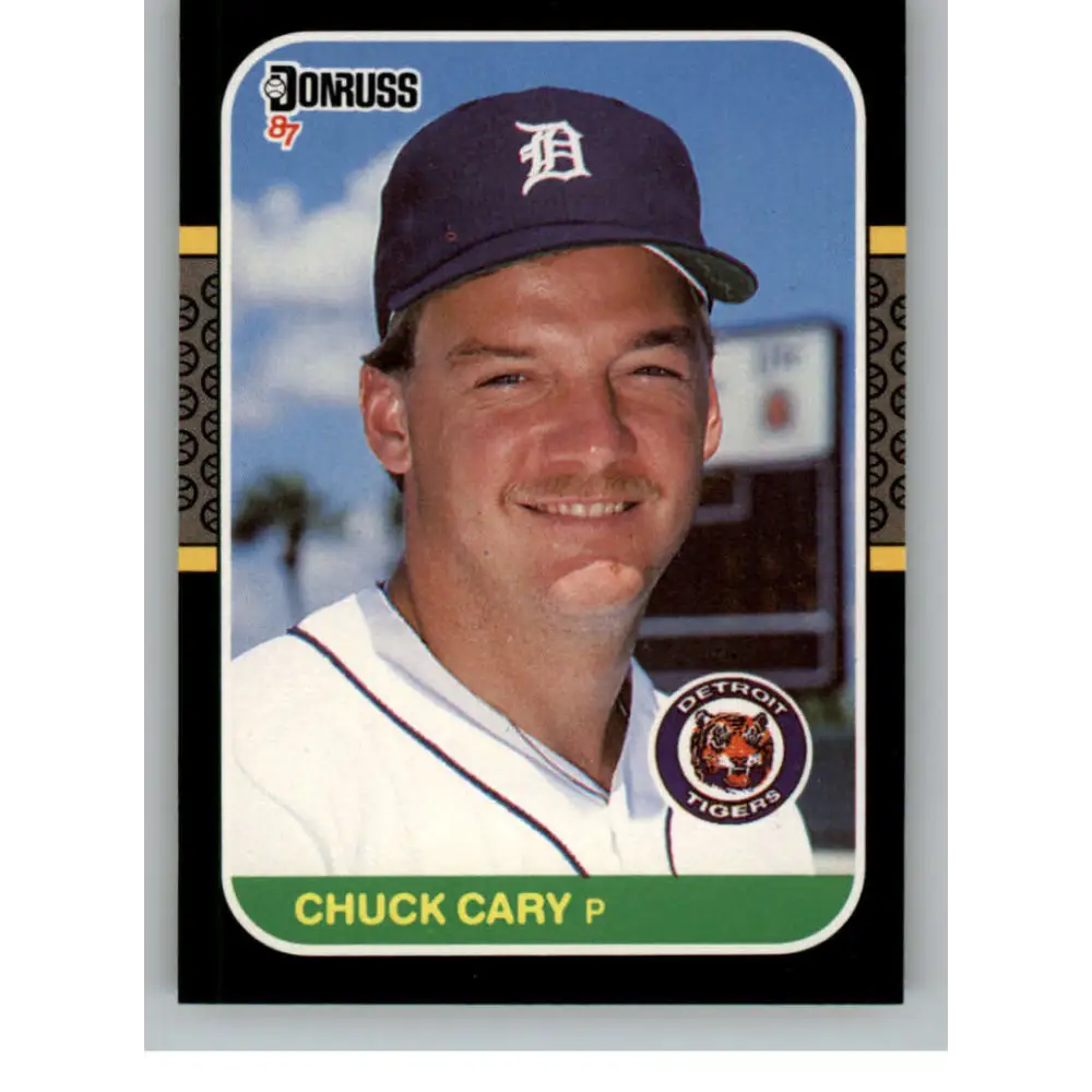 1987 Donruss #461 Chuck Cary EX RC Rookie Detroit Tigers Baseball Card Image 1