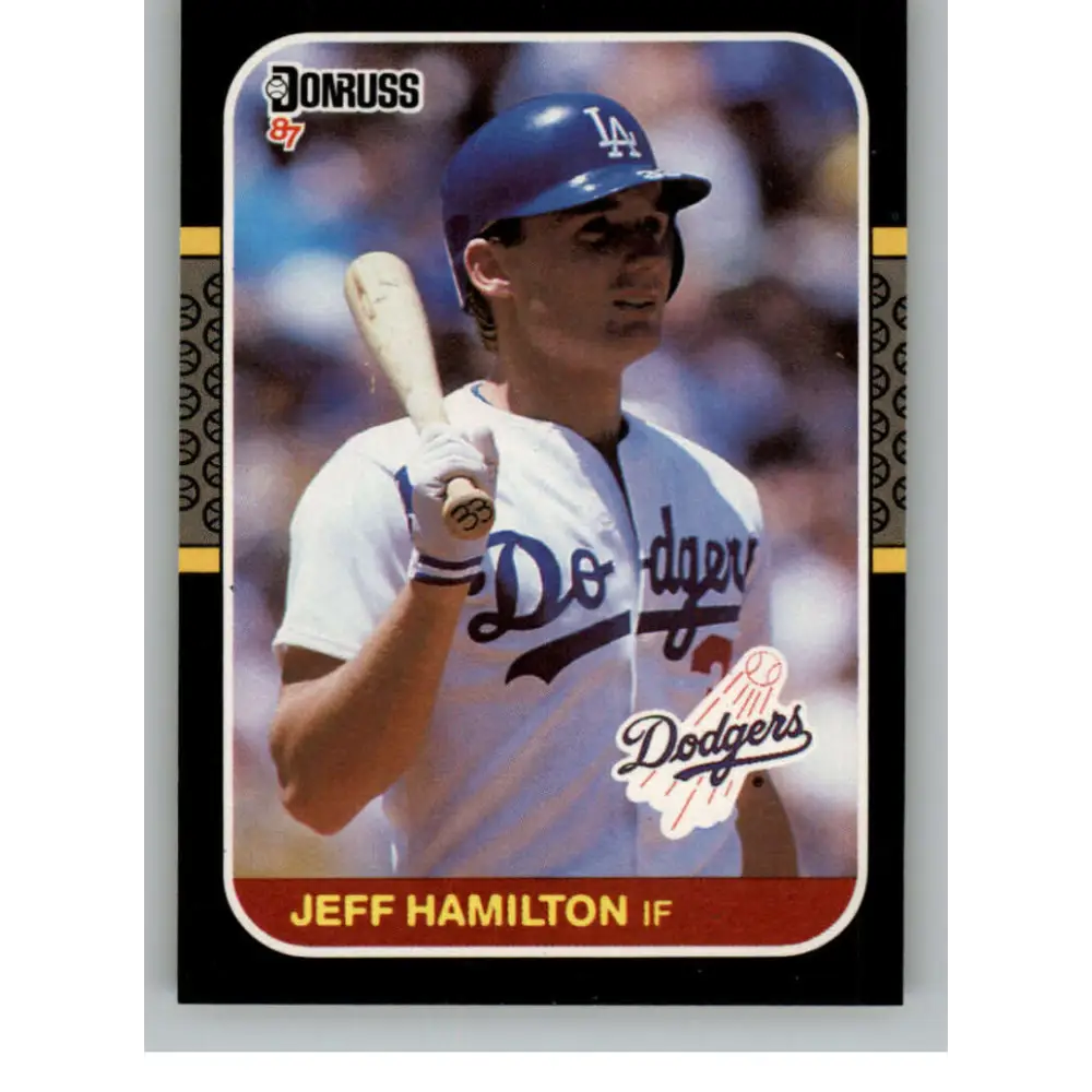 1987 Donruss #464 Jeff Hamilton EX Excellent RC Rookie Los Angeles Dodgers Baseball Card  Image 1
