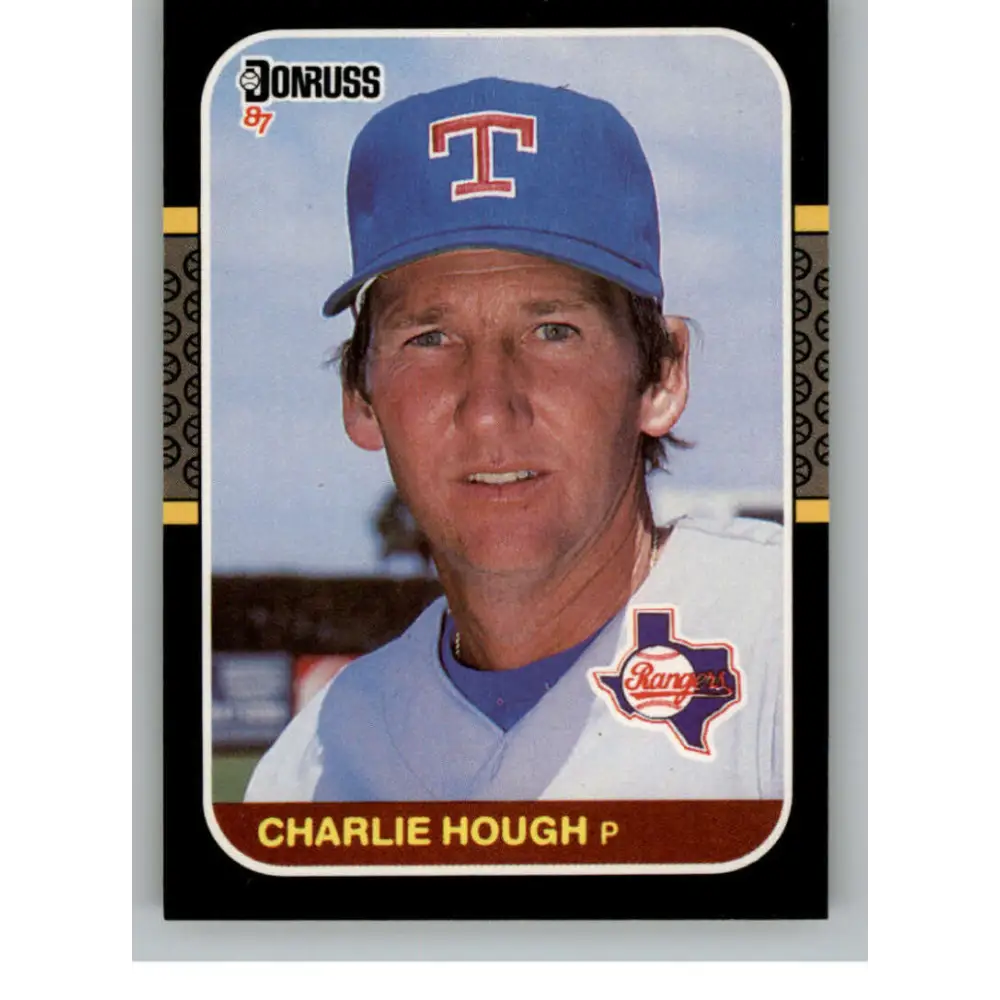 1987 Donruss #470 Charlie Hough EX Excellent Texas Rangers Baseball Card  Image 1