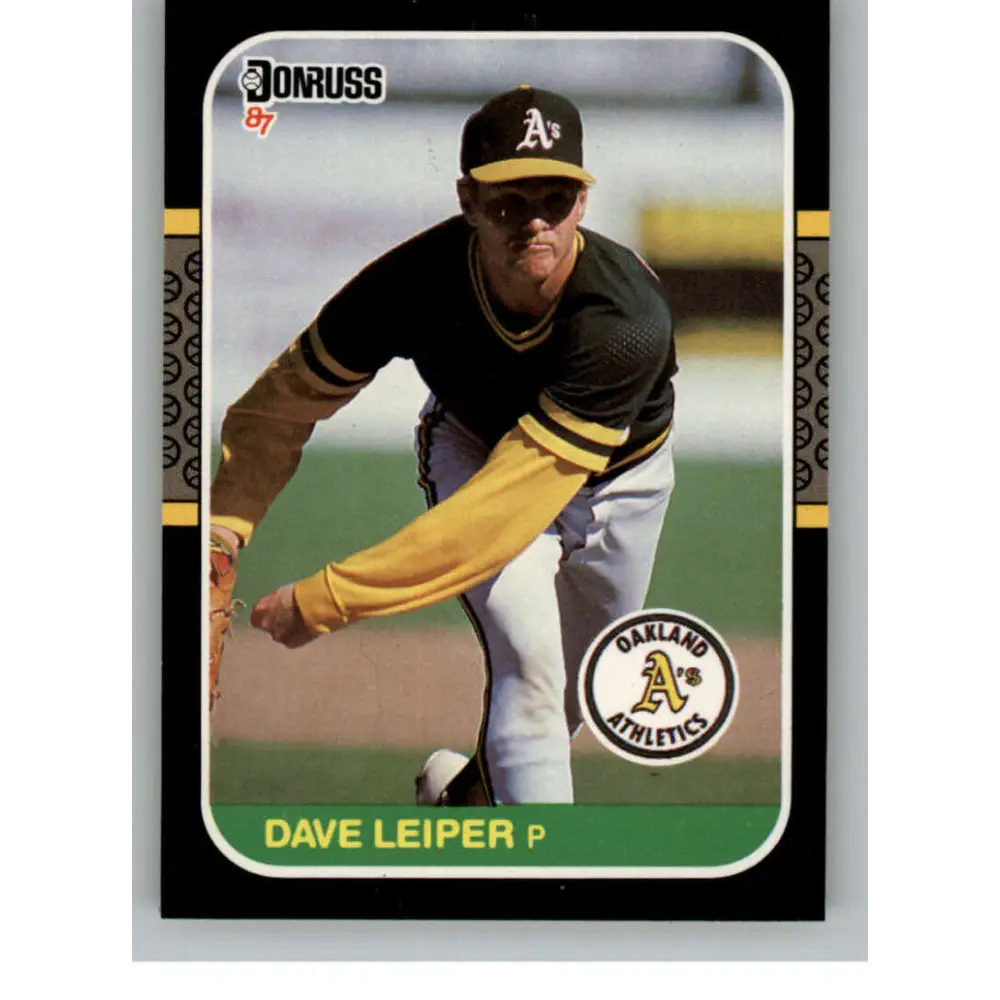 1987 Donruss #472 Dave Leiper EX Excellent RC Rookie Oakland Athletics Baseball Card  Image 1