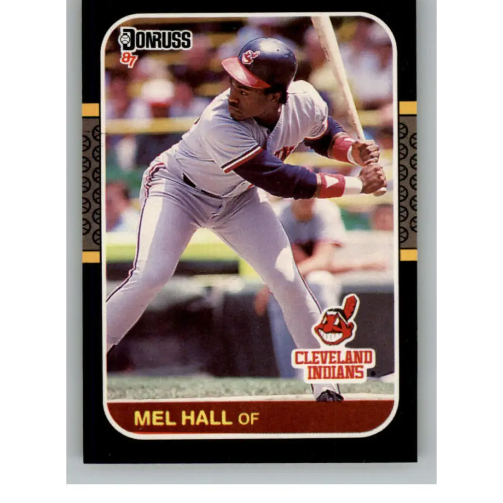 1987 Donruss #473 Mel Hall EX Excellent Cleveland Indians Baseball Card  Image 1
