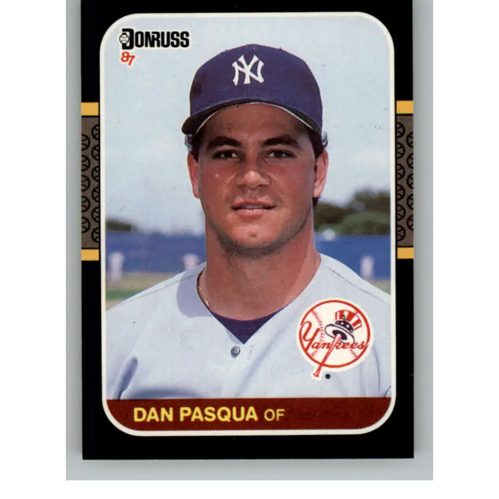 1987 Donruss #474 Dan Pasqua EX Excellent New York Yankees Baseball Card  Image 1