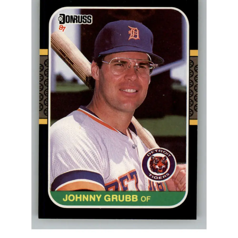 1987 Donruss #476 Johnny Grubb EX Excellent Detroit Tigers Baseball Card  Image 1
