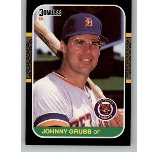 1987 Donruss #476 Johnny Grubb EX Excellent Detroit Tigers Baseball Card  Image 1