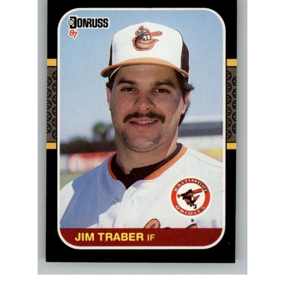1987 Donruss #477 Jim Traber EX Excellent Baltimore Orioles Baseball Card  Image 1